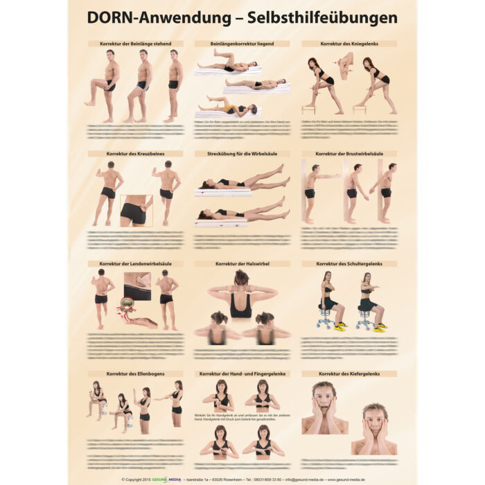 Plakat "Selbsthilfeübungen DORN"